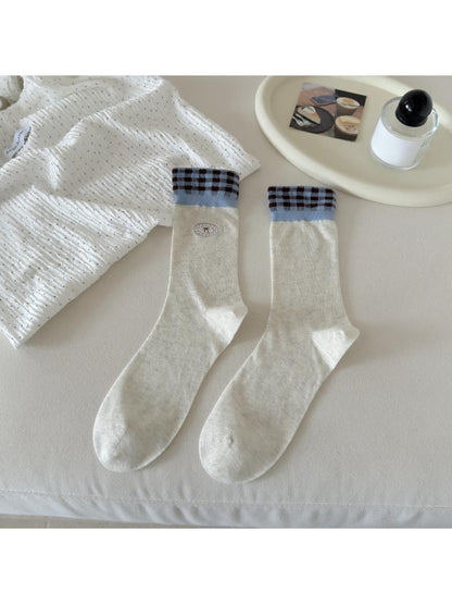 Rufia - Cute Floral and Bow Detail Crew Socks