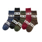 Rufia - Mid-Calf Winter Socks with Christmas Patterns - 5 Pairs/Pack