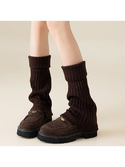 Cozyra - Mid-Calf Solid Color Knit Leg Warmer
