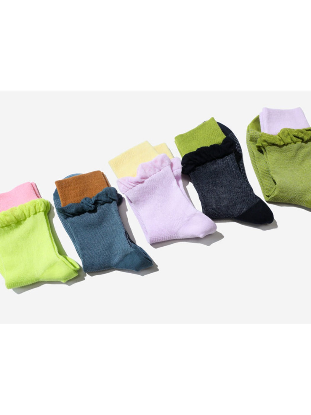 Rufia - Women's Color-blocked Cuff Socks