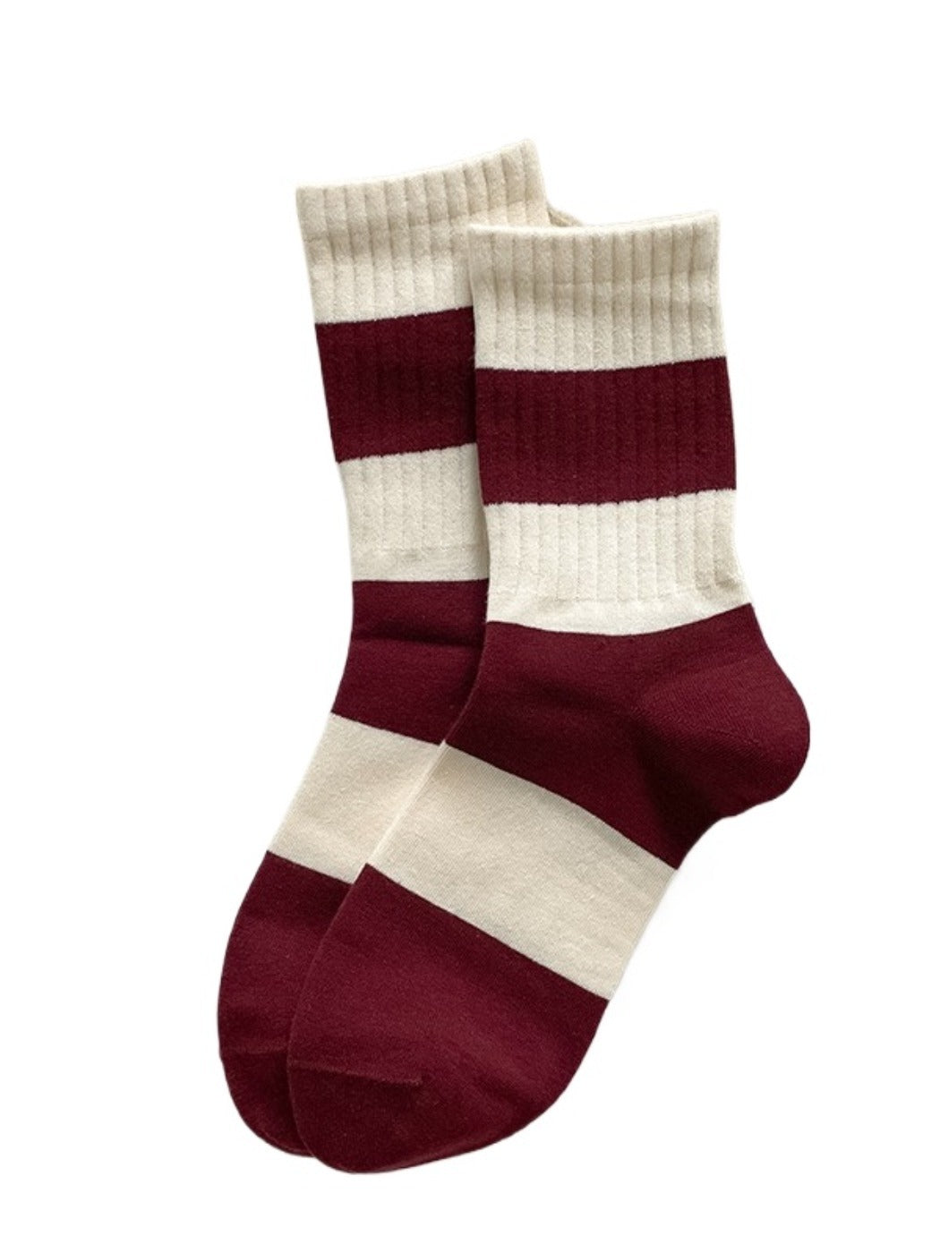 Rufia - Mid-Calf Socks with Bow & Stripe Pattern for Girls