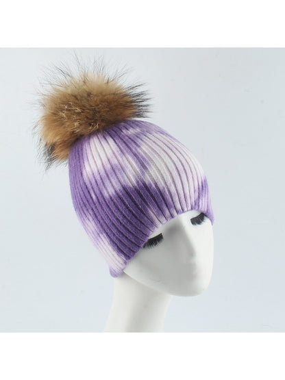 Haila - High Crown Striped Knit Beanie