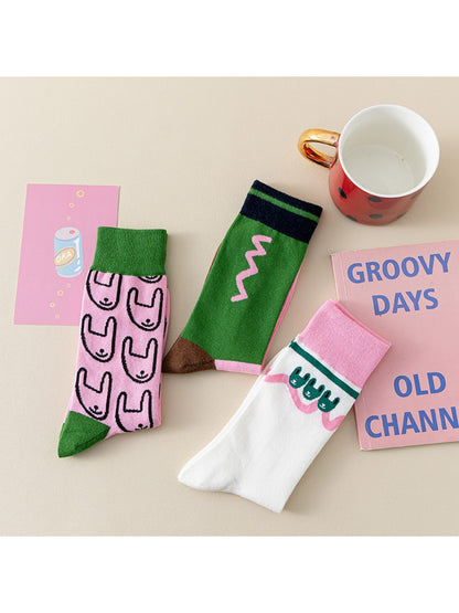 Rufia - Quirky Cartoon Crew Socks