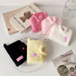 Cosbai - Solid Color Fold Over Plush Coin Purse