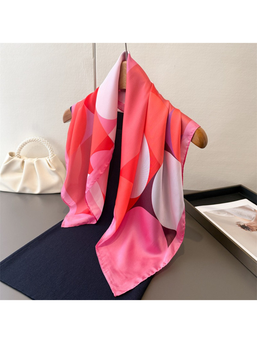 Scarvii - Colorblock Geometric Circle Square Scarf