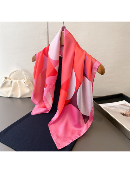 Scarvii - Colorblock Geometric Circle Square Scarf