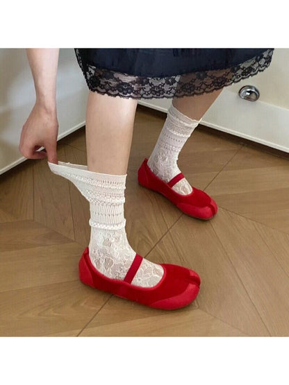 Rufia - Split Toe Lace Mesh Socks