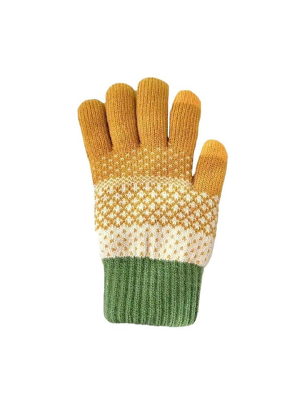 Gloving - Fair Isle Style Full-Finger Winter Gloves