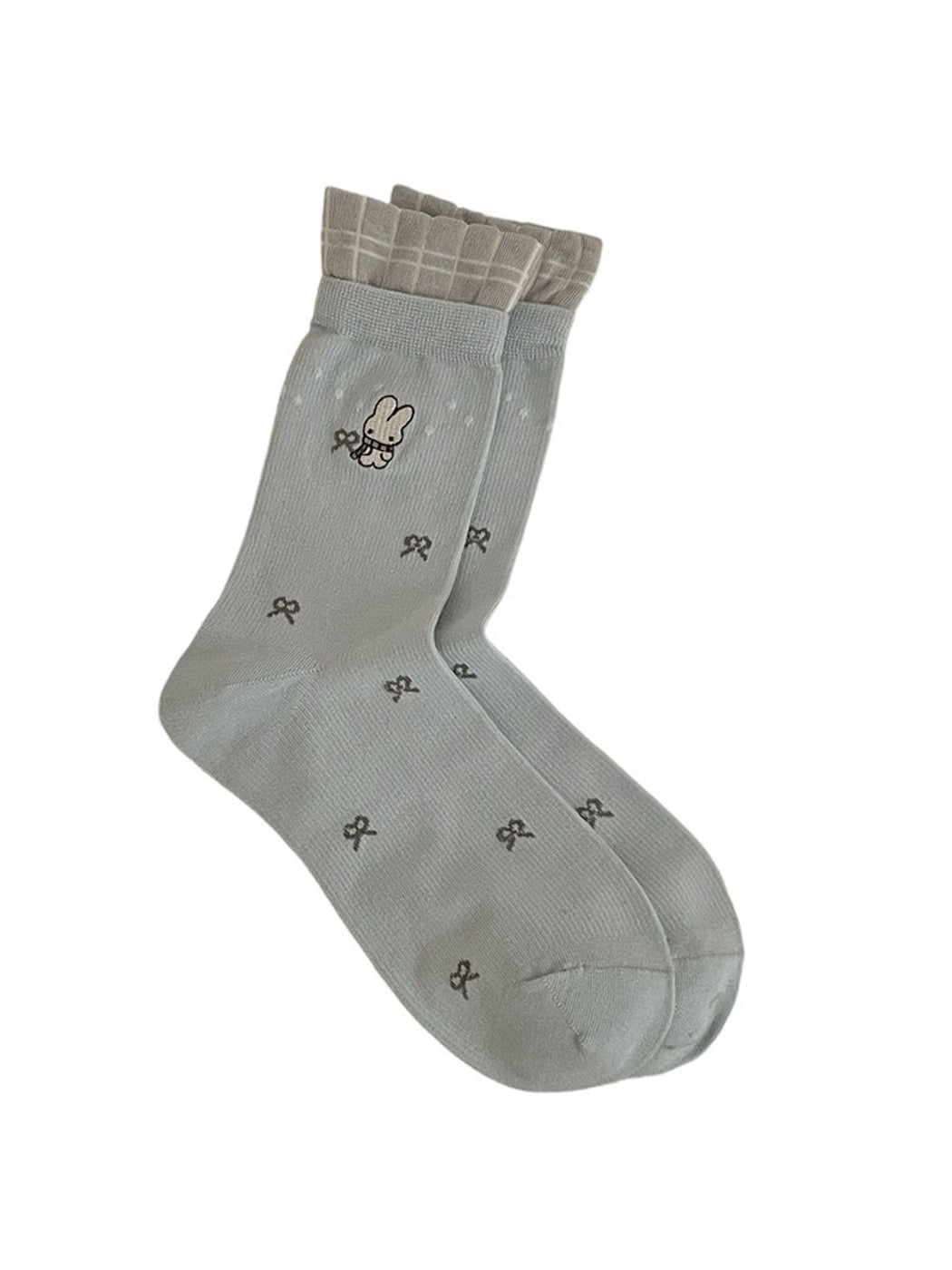 Rufia - Simple Bear Motif Crew Socks