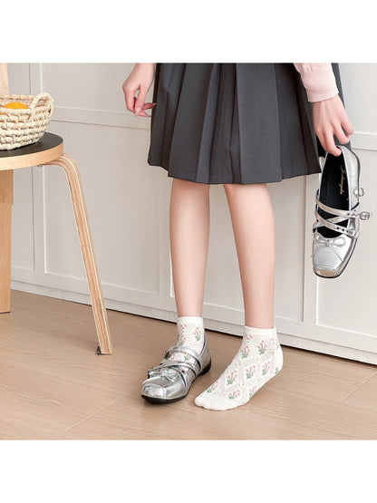 Rufia - Retro Floral Knit Ankle Socks product image 3
