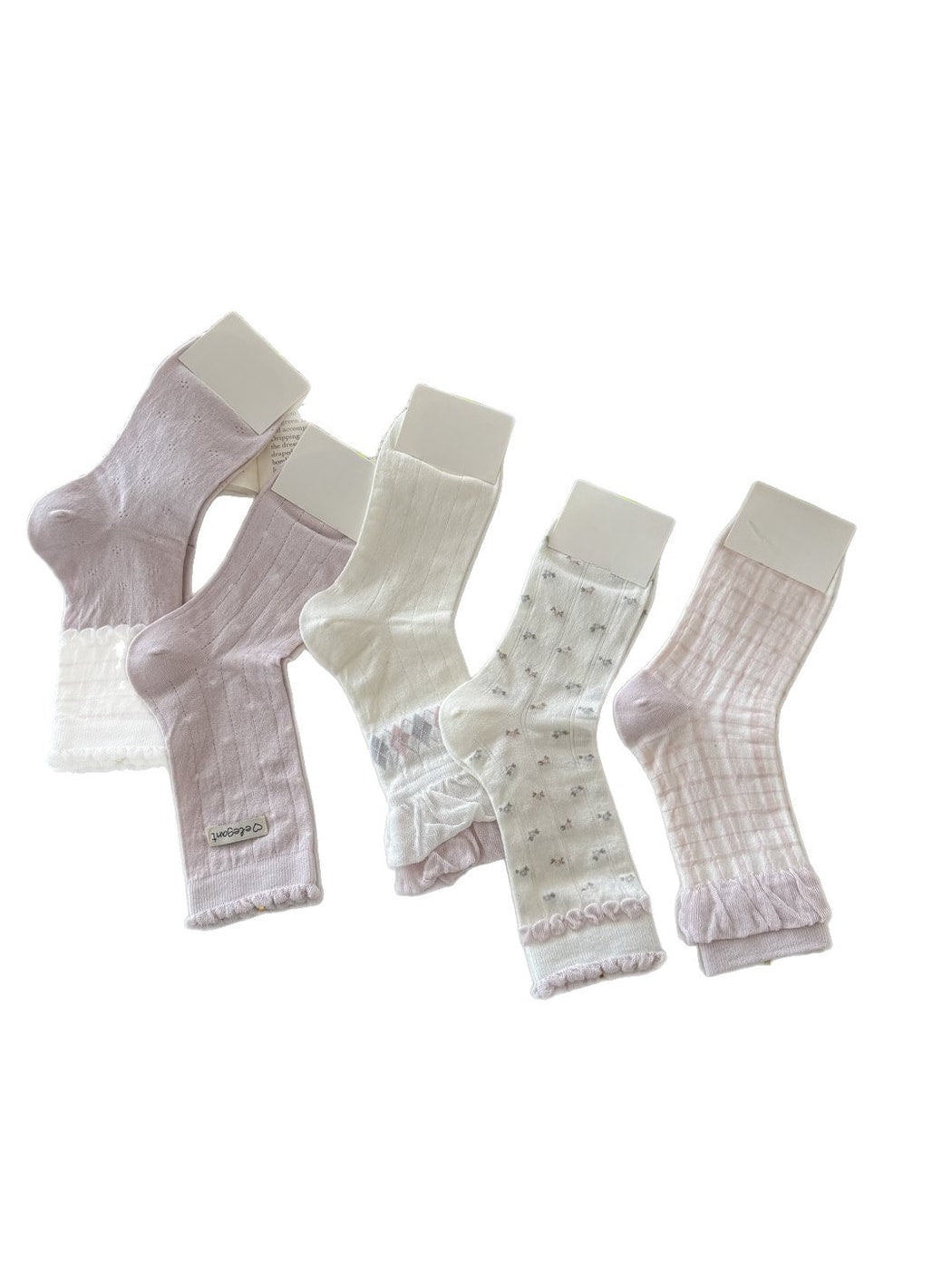 Rufia - Floral Mesh Trim Women's Crew Socks