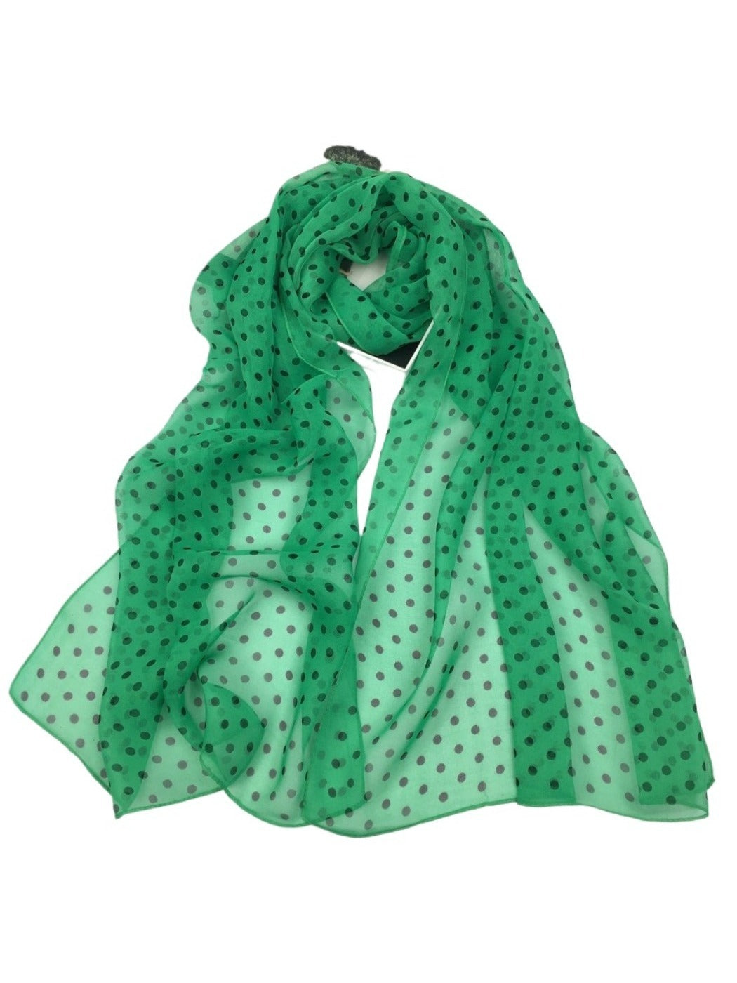 Scarvii - Vintage Polka Dot Lightweight Scarf - Fashion & Soft