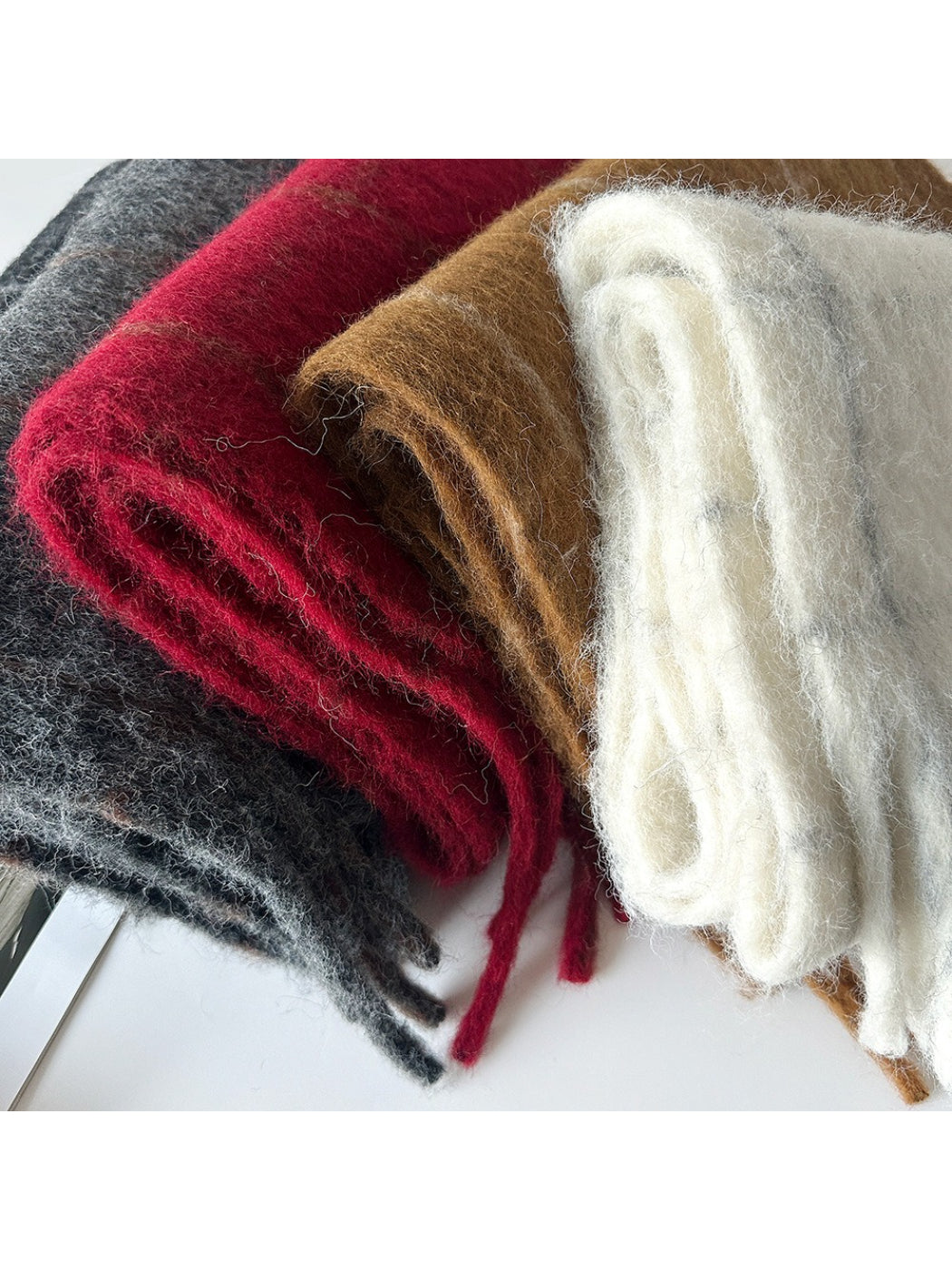 Scarvii - Soft Brushed Plaid Winter Scarf