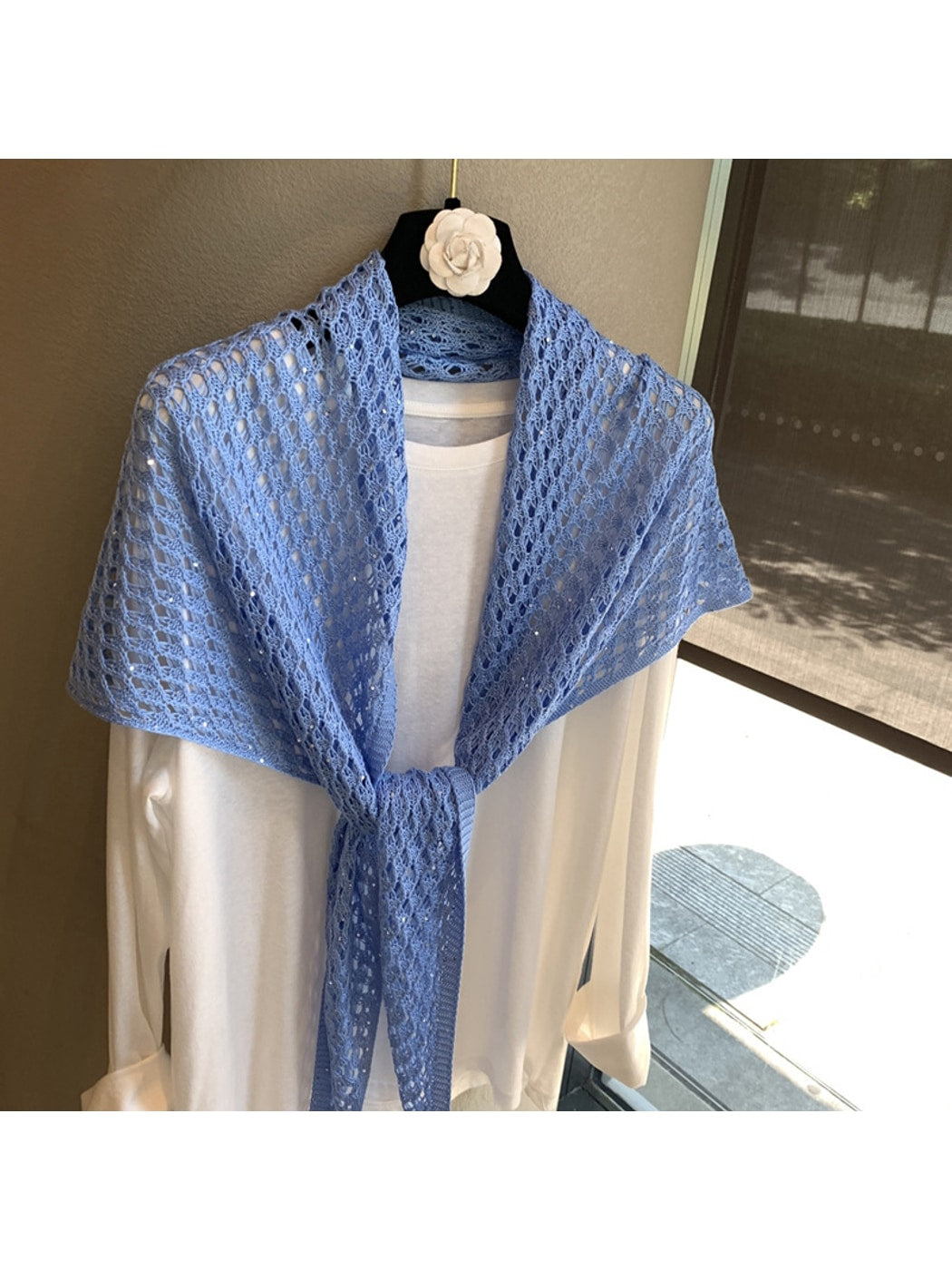 Scarvii - Elegant Sheer-Look Drape Shawl Scarf