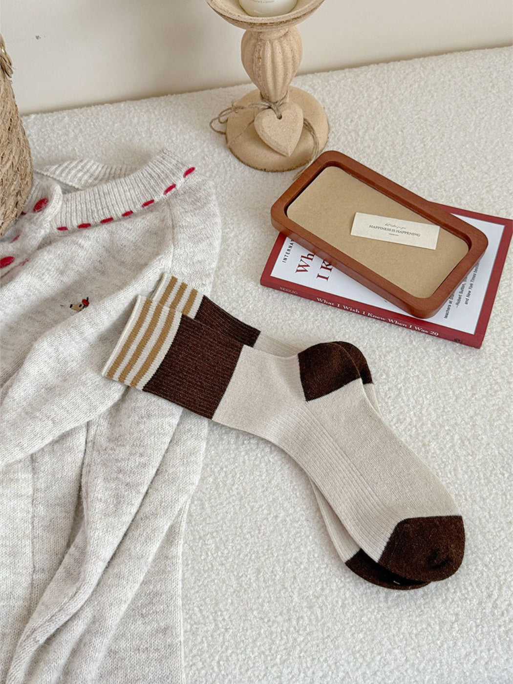 Rufia - Colorblock Stripe Knit Crew Socks