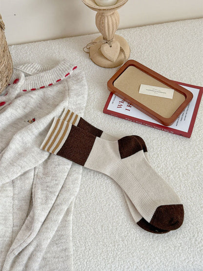Rufia - Colorblock Stripe Knit Crew Socks