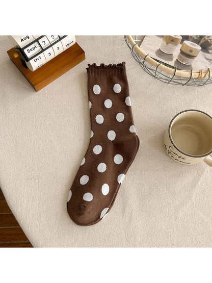 Rufia - Polka Dot Ribbed Crew Socks product image 6