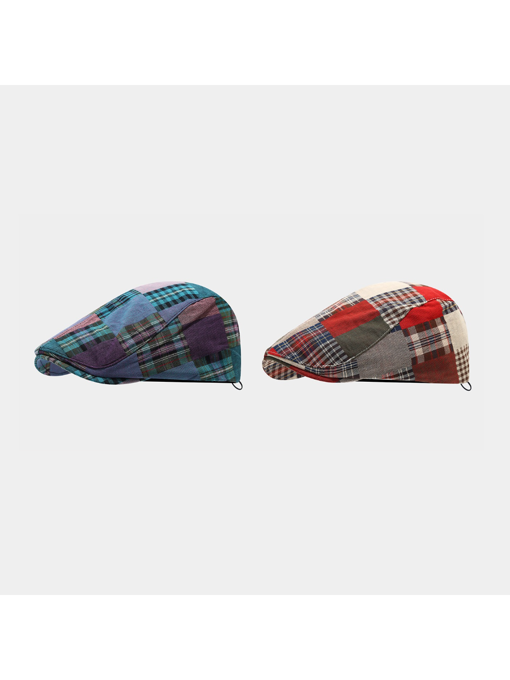 Haila - Patchwork Plaid Newsboy Cap