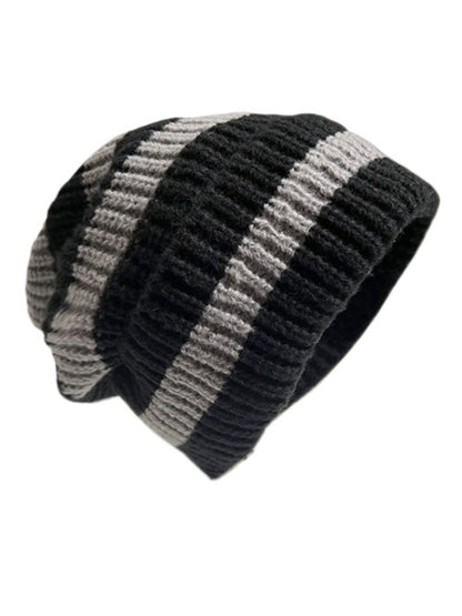 Haila - Winter Striped Knitted Beanie for Women