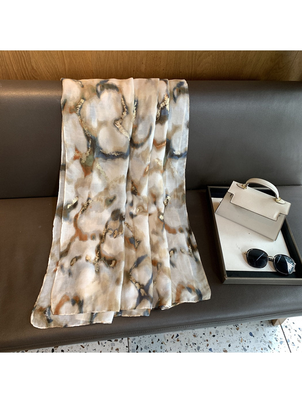 Scarvii - Abstract Print Long Shawl Scarf