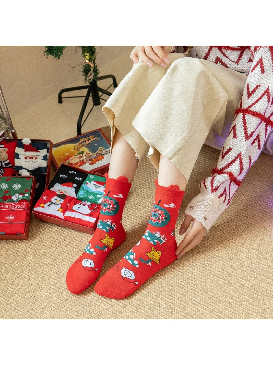 Rufia - Christmas Socks Gift Box Set - Cute & Festive