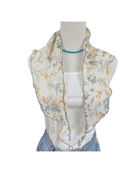 Scarvii Small Floral Print Triangle Scarf