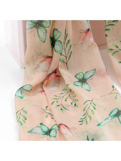 Scarvii - Simple Butterfly Print Winter Scarf