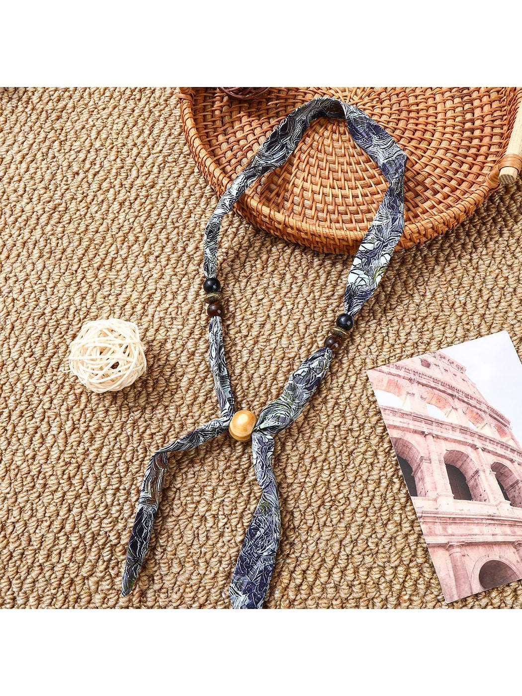 Scarvii - Printed Boho Narrow Neck Scarf