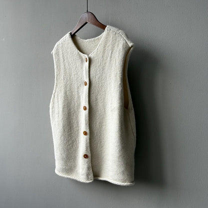 Crosa - Loose and Simple Classic Knit Vest for Women