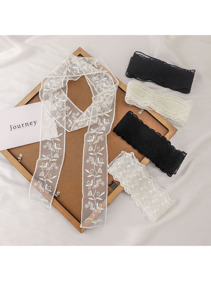Scarvii - Polka Dot Lace Ribbon Headband
