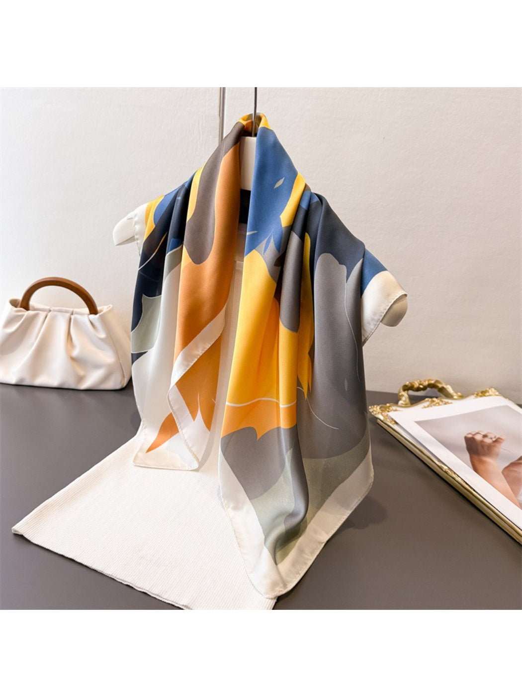 Scarvii - Modern Abstract Floral Square Scarf