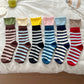 Rufia - Striped Contrast Mid-Calf Socks