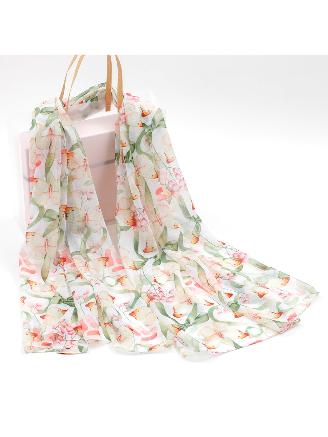 Scarvii - Butterfly Print Lightweight Travel Scarf