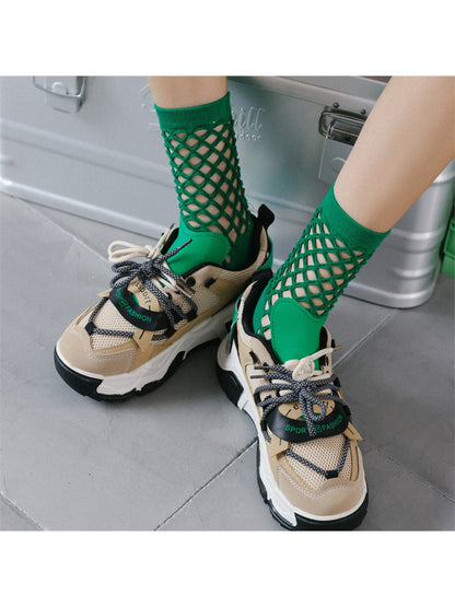 Rufia - Openwork Panel Crew Socks