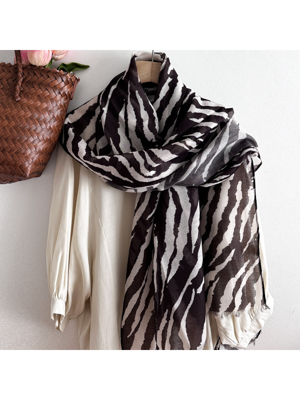 Scarvii - Zebra Print Long Scarf
