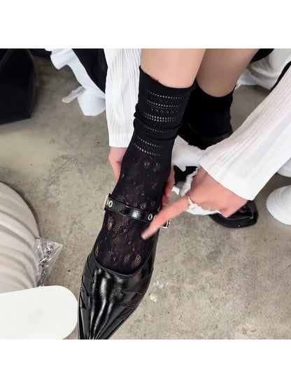 Rufia - Hollow Lace Pattern Socks