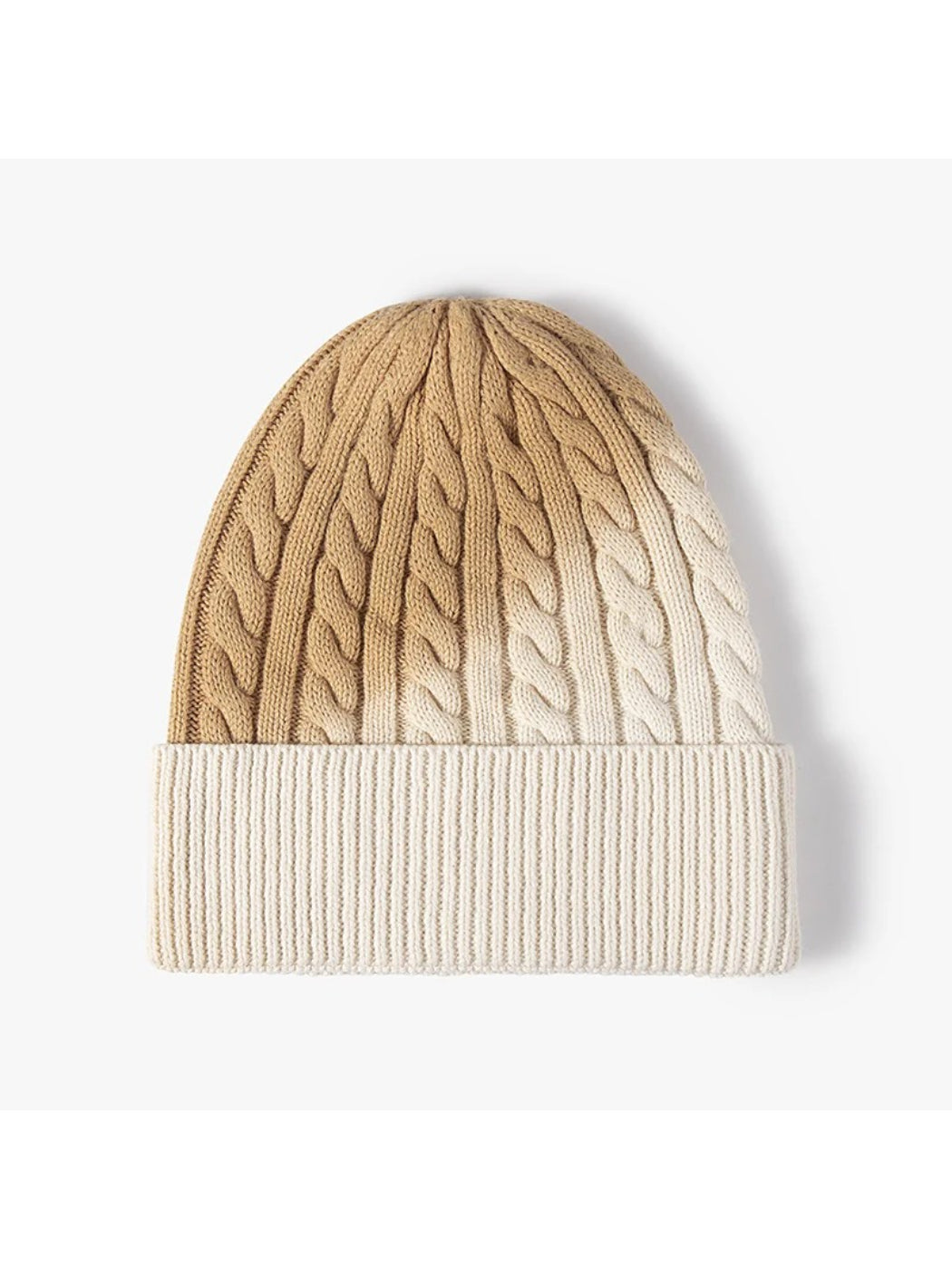 Haila - Gradient Cable Cuffed Knit Beanie