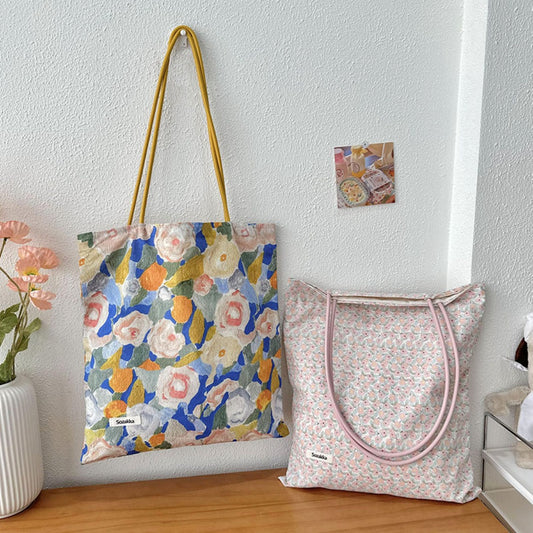 Cosbai - Floral Medium Tote Bag