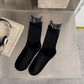 Rufia - Colorblock Rolled Cuff Mid-Calf Socks