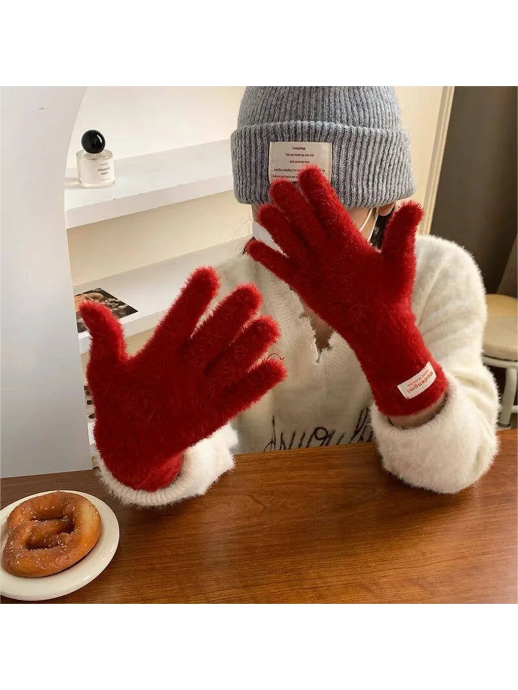 Gloving - Fuzzy Texture Cuffed Gloves
