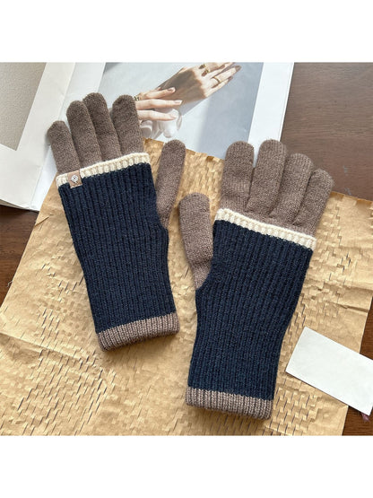 Gloving - Mixed Color Ribbed Finger-Opening Gloves