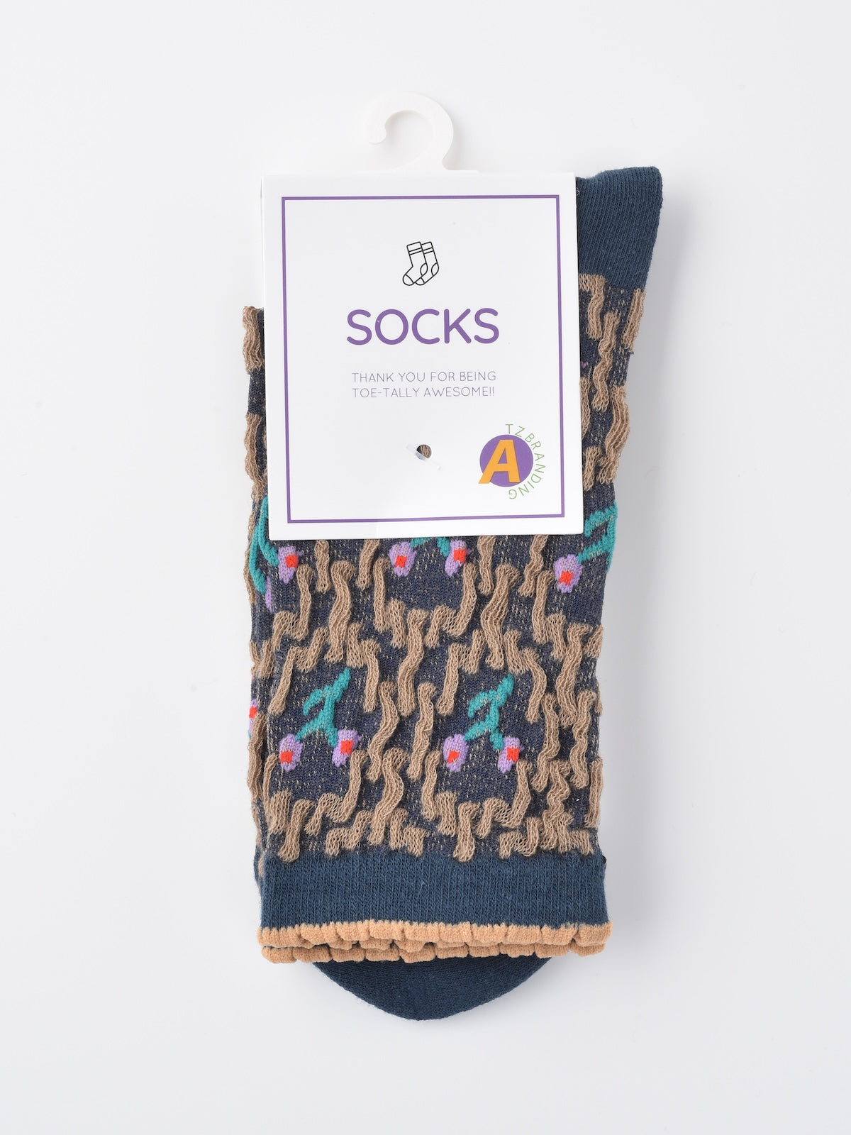 Rufia - Vintage Embroidered Mid-Calf Socks - Soft & Chic