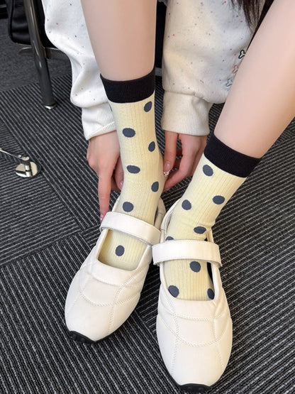 Rufia - Contrast Cuff Polka Crew Socks product image 9