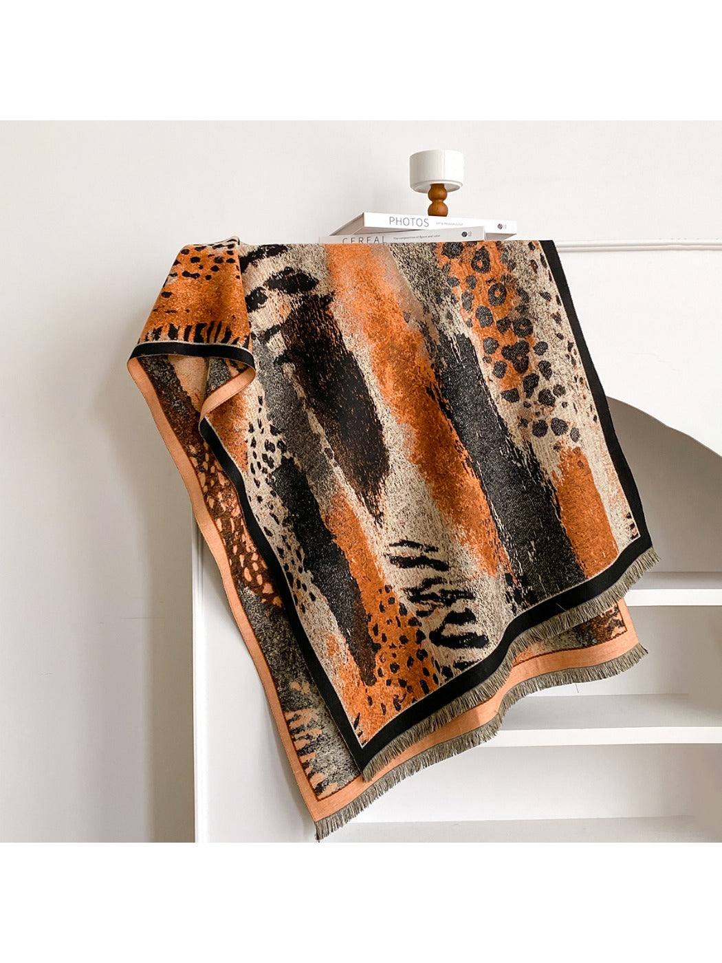 Scarvii – Thick Leopard Print Winter Scarf