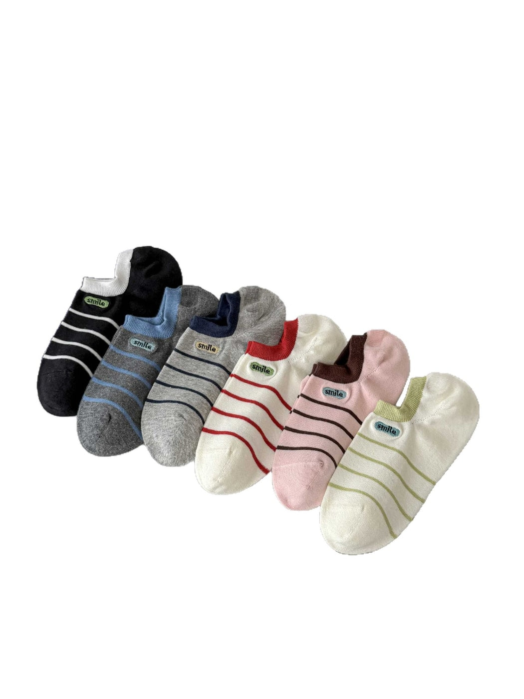 Rufia - Women's Low-Cut Striped Invisible Socks