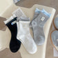 Rufia - Asymmetrical Button Detail Crew Socks