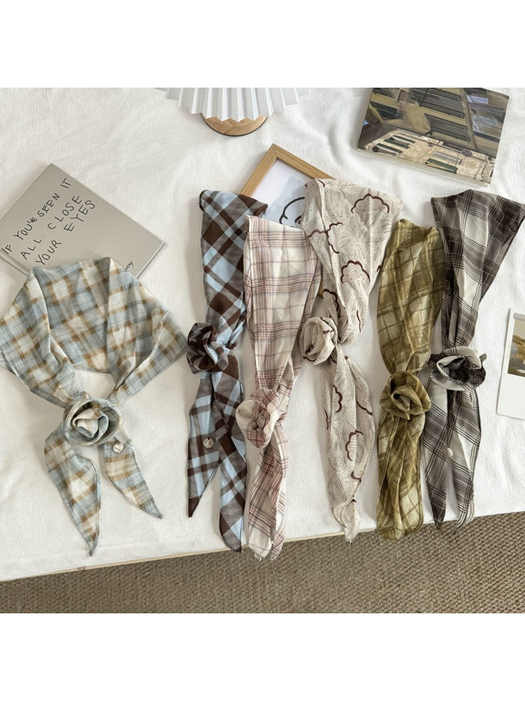 Scarvii - Simple Plaid Pattern Fashion Scarf