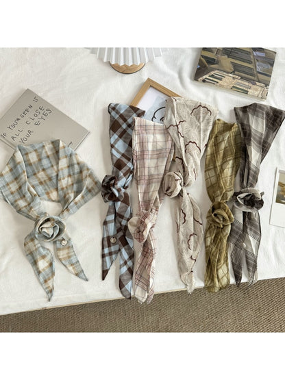 Scarvii - Simple Plaid Pattern Fashion Scarf