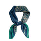 Scarvii - Two-Tone Paisley Print Square Scarf