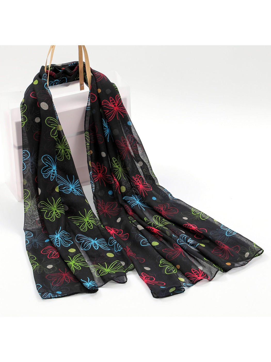 Scarvii - Butterfly Print Lightweight Scarf